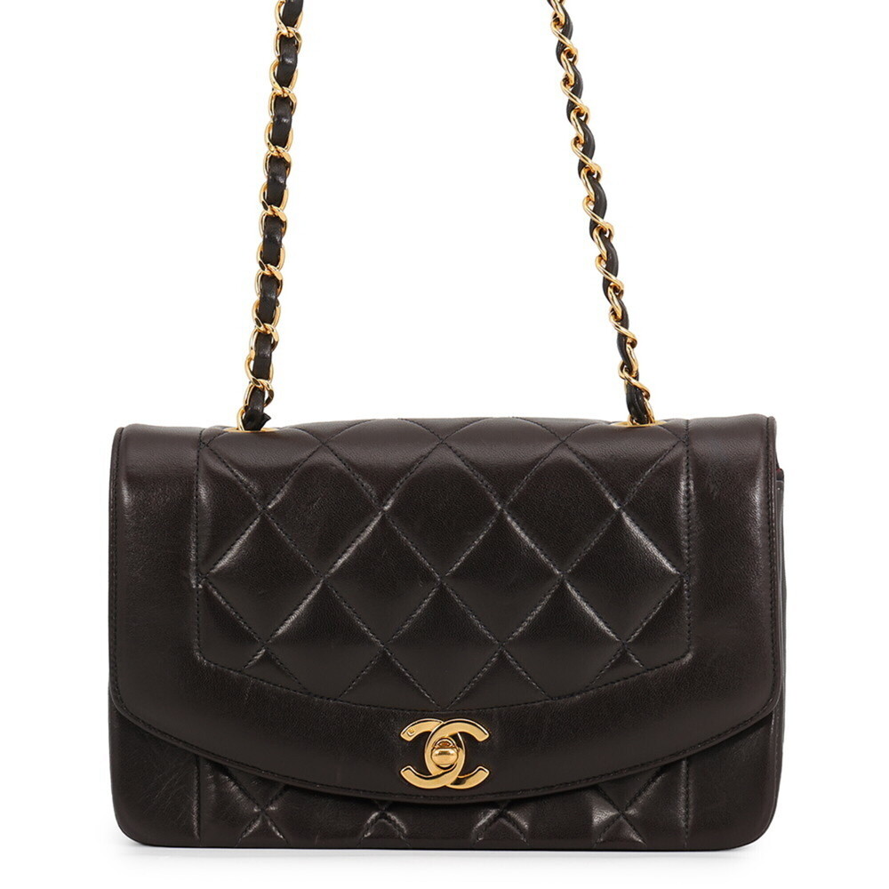 Chanel Chain Shoulder Bag Matelassé Coco Mark Diana A01164 CHANEL Handbag Wom...